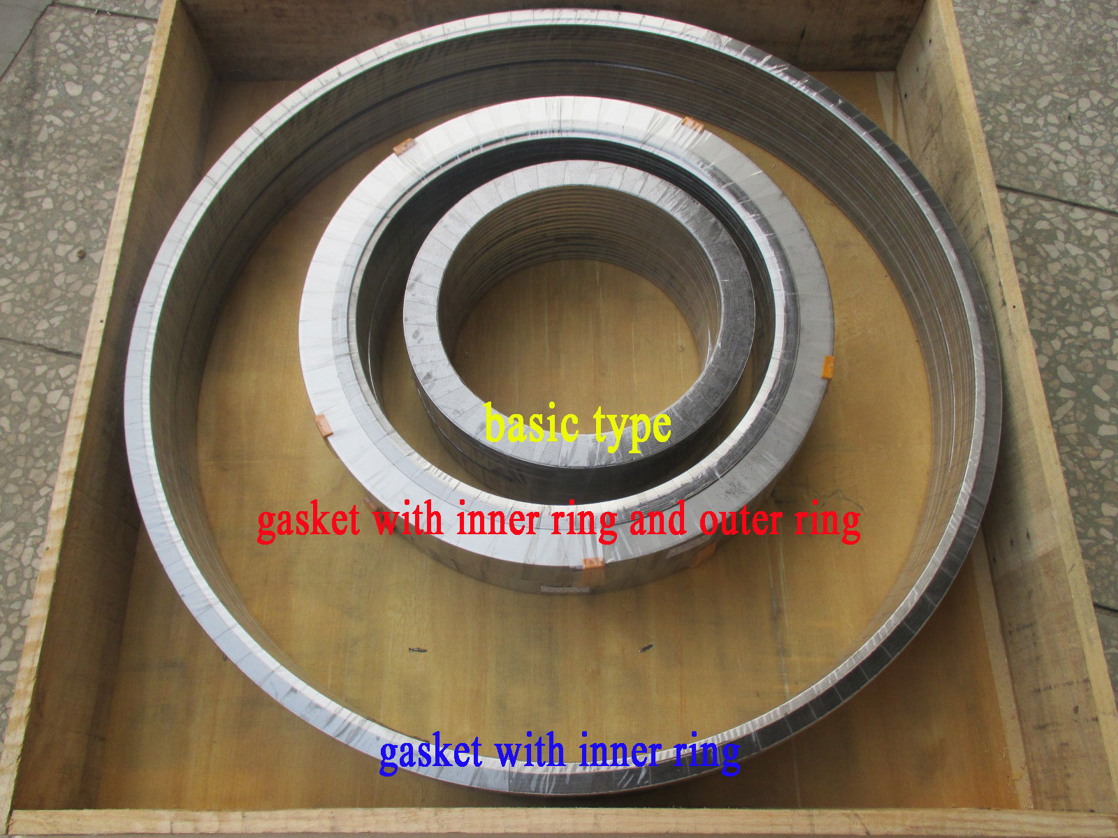 Metal spiral chilonda gasket mitundu: A, B, C, D, E, F